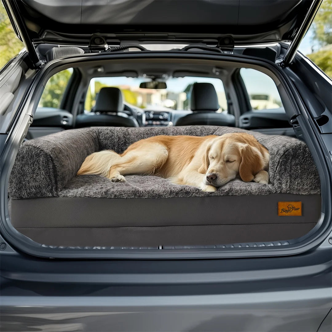 Cama Ortopédica Perros Gigante (180 cm): Plegable, Calmante y con Funda de Felpa