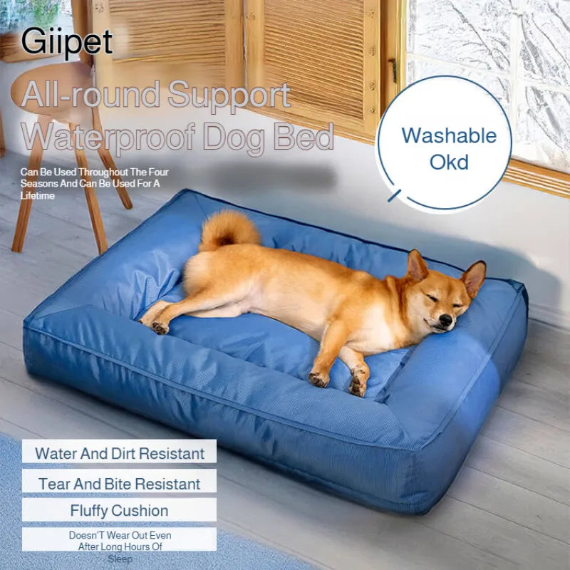 Cama Ortopédica Perros Medianos Soporte Integral: Antiestrés, Impermeable y con Bordes Acolchados para Máxima Comodidad