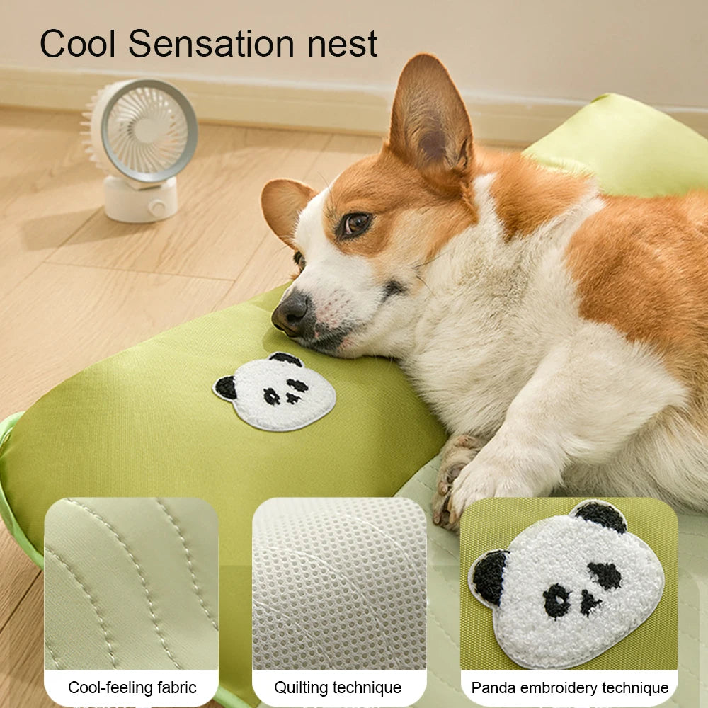 Cama Ortopédica Gatos y Perros Green Panda: Colchón de látex transpirable, base antideslizante y diseño resistente a mordidas