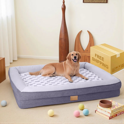 Cama Ortopédica Perros Envío Gratis: Base Antideslizante y Funda Lavable – Espuma viscoelástica, extraíble y fácil de limpiar