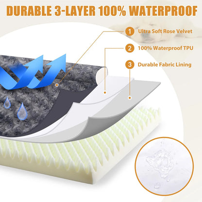 Cama Ortopédica Perros Grandes XXL: Impermeable, Resistente y Lavable
