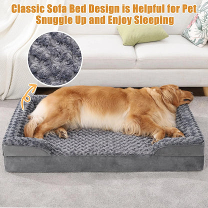 Cama Ortopédica Perros Grandes XXL: Impermeable, Resistente y Lavable