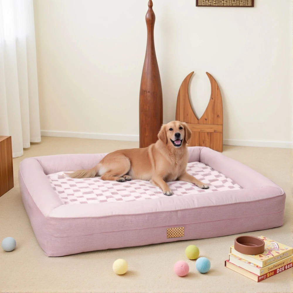 Cama Ortopédica Perros Envío Gratis: Base Antideslizante y Funda Lavable – Espuma viscoelástica, extraíble y fácil de limpiar
