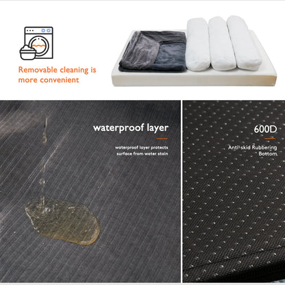 Cama Ortopédica XXL Perros Grandes: con Cojines Laterales y Funda Lavable