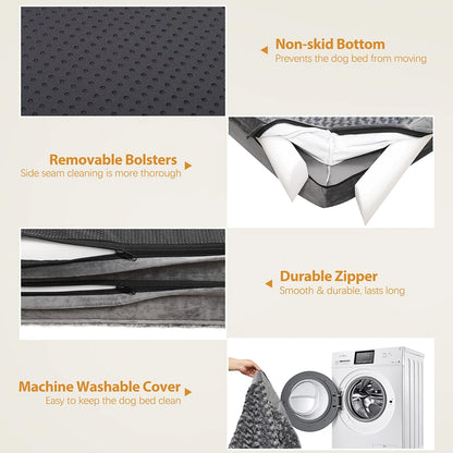 Cama Ortopédica Perros Grandes XXL: Impermeable, Resistente y Lavable