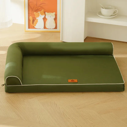Cama Ortopédica Perros y Gatos: todas las estaciones, resistente a arañazos y mordidas, funda extraíble y lavable