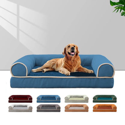 Cama Ortopédica Perros Pequeños y Medianos Tipo Sofá con Colchón Viscoelástico
