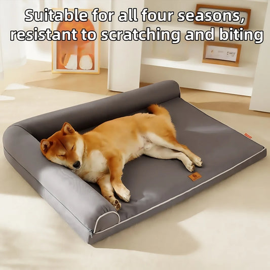 Cama Ortopédica Perros y Gatos: todas las estaciones, resistente a arañazos y mordidas, funda extraíble y lavable