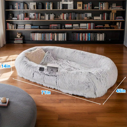 Cama Ortopédica Perros Extra Grande – Para Descansar Junto a Tu Mascota, Lavable | Suave Pelo Sintético