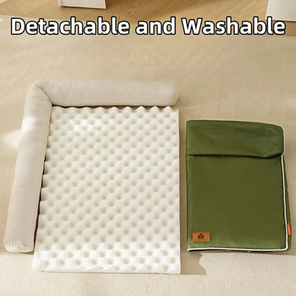 Cama Ortopédica Perros y Gatos: todas las estaciones, resistente a arañazos y mordidas, funda extraíble y lavable