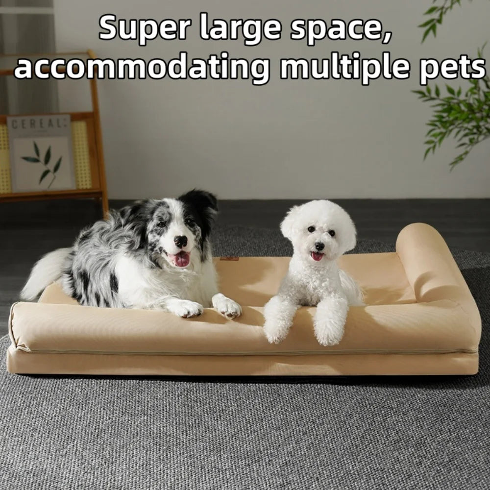 Cama Ortopédica Perros y Gatos: todas las estaciones, resistente a arañazos y mordidas, funda extraíble y lavable