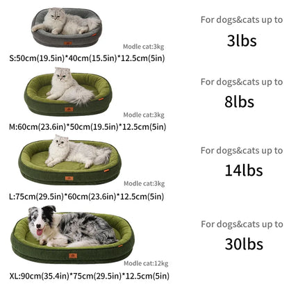 Cama Ortopédica Perros Pequeños, Medianos y Gatos: Colchón Extraíble, Ultra Suave, Impermeable y Antideslizante
