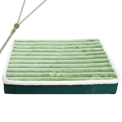 Cama Ortopédica Perros con cremallera: colchón viscoelástico para perros medianos y grandes, funda extraíble, ideal para descanso saludable y cómodo.
