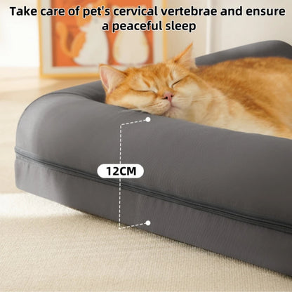 Cama Ortopédica Perros y Gatos: todas las estaciones, resistente a arañazos y mordidas, funda extraíble y lavable