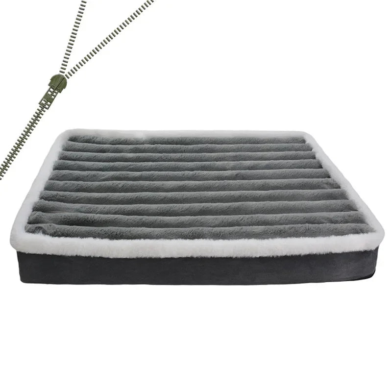 Cama Ortopédica Perros con cremallera: colchón viscoelástico para perros medianos y grandes, funda extraíble, ideal para descanso saludable y cómodo.
