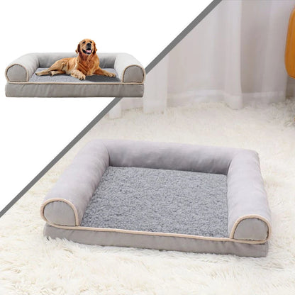Cama Ortopédica Perros Pequeños y Medianos Tipo Sofá con Colchón Viscoelástico