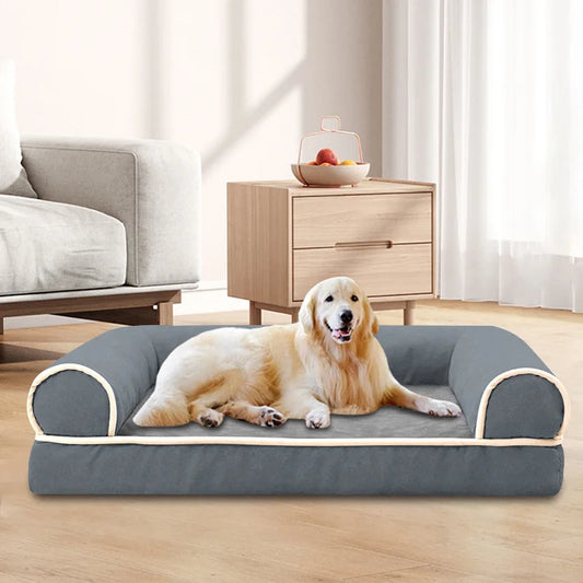 Cama Ortopédica Perros Pequeños y Medianos Tipo Sofá con Colchón Viscoelástico