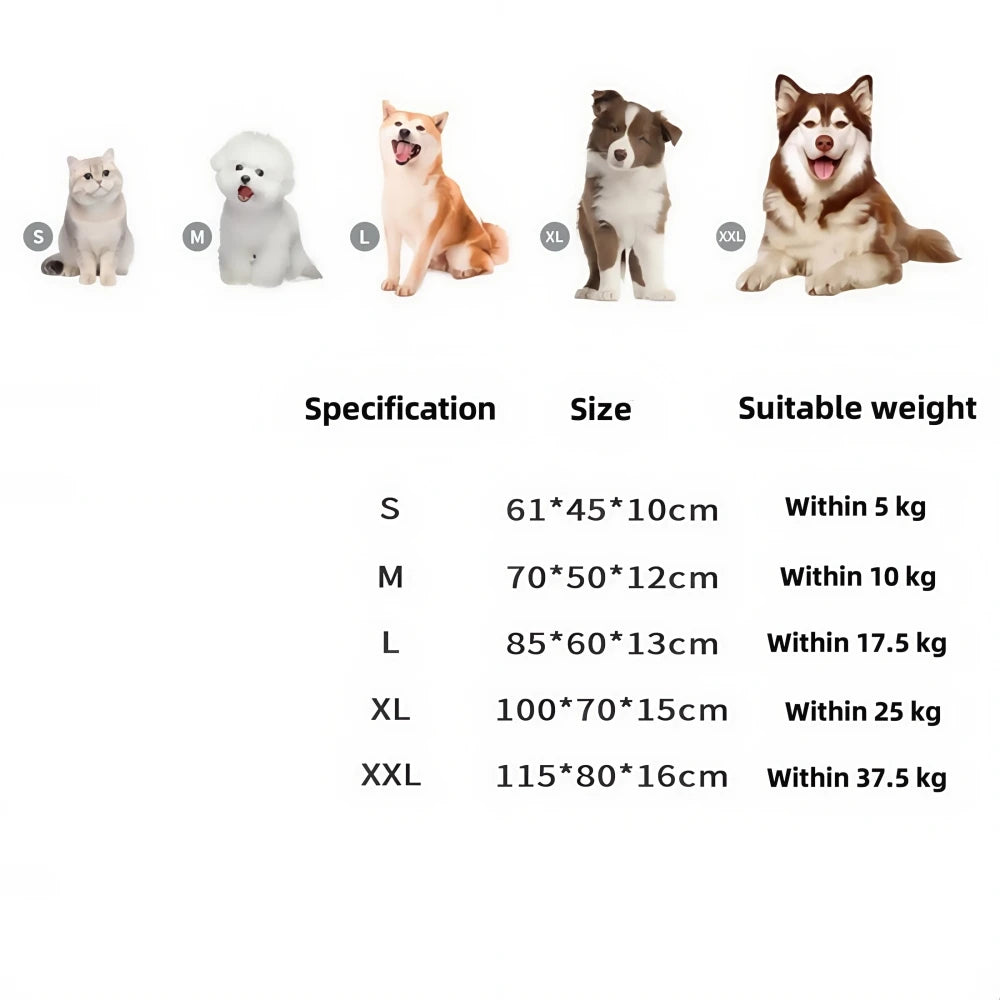 Cama Ortopédica Perros y Gatos: todas las estaciones, resistente a arañazos y mordidas, funda extraíble y lavable