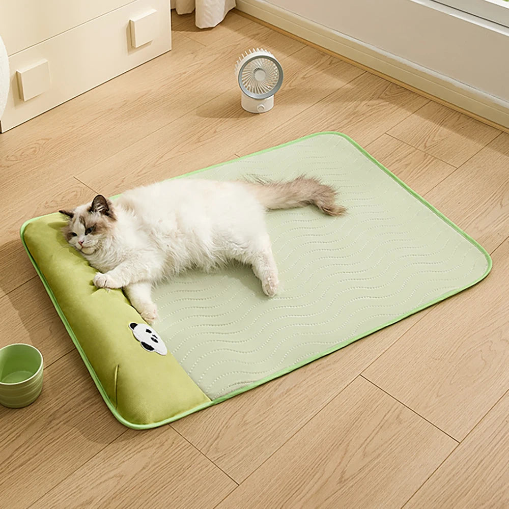 Cama Ortopédica Gatos y Perros Green Panda: Colchón de látex transpirable, base antideslizante y diseño resistente a mordidas
