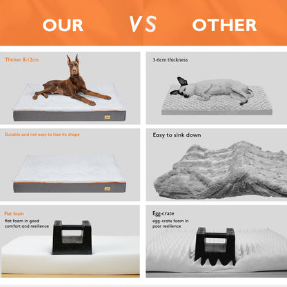 Cama Ortopédica Perros Varias Tallas (M, L, XL, 2XL, 3XL): impermeable y cómoda. Incluye funda lavable para fácil limpieza.