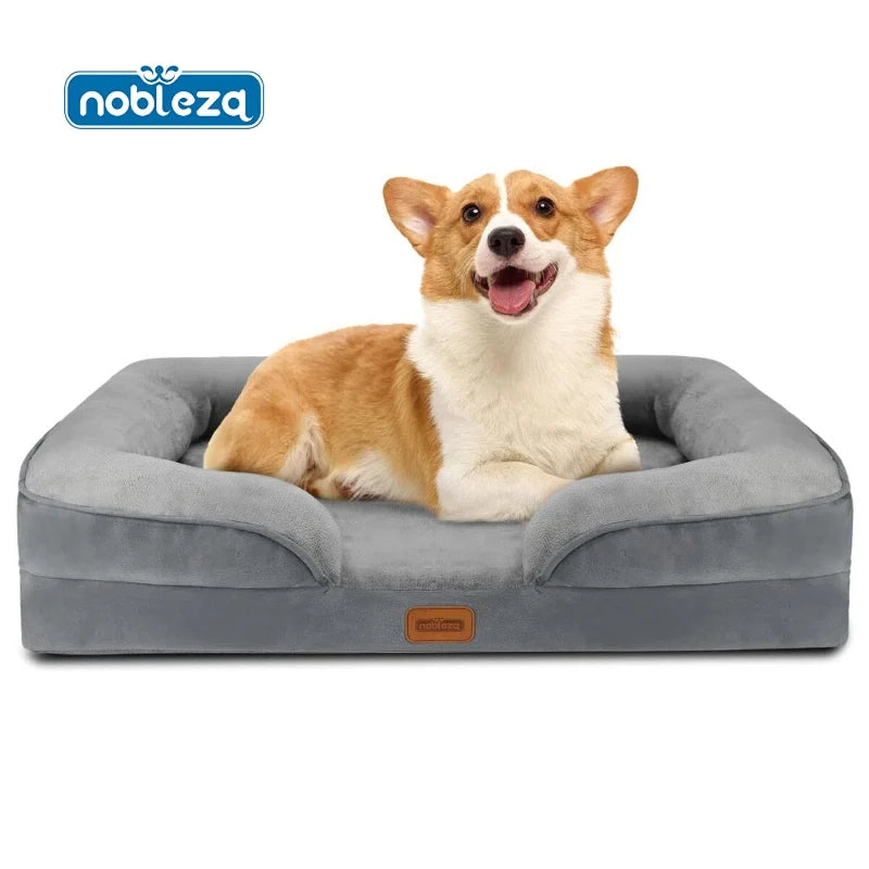 Cama Ortopédica Perros Medianos y Grandes – Viscoelástica, Impermeable y Lavable