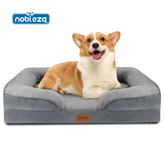 Cama Ortopédica Perros Medianos y Grandes – Viscoelástica, Impermeable y Lavable