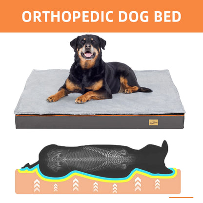 Cama Ortopédica Perros Varias Tallas (M, L, XL, 2XL, 3XL): impermeable y cómoda. Incluye funda lavable para fácil limpieza.