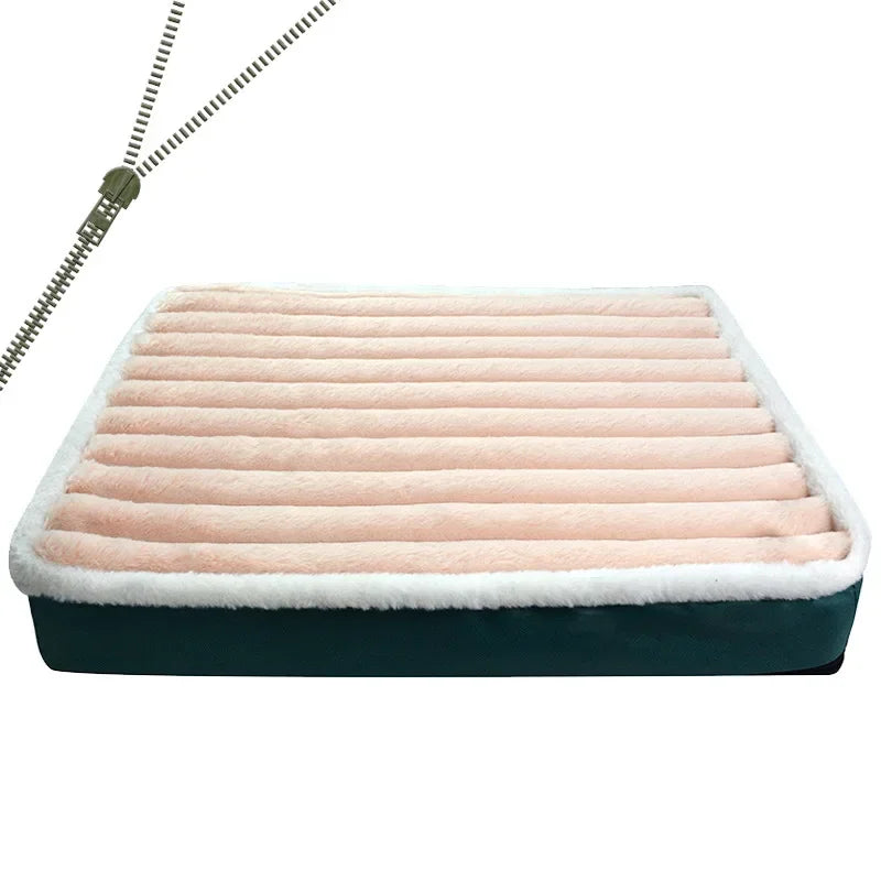 Cama Ortopédica Perros con cremallera: colchón viscoelástico para perros medianos y grandes, funda extraíble, ideal para descanso saludable y cómodo.