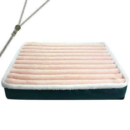Cama Ortopédica Perros con cremallera: colchón viscoelástico para perros medianos y grandes, funda extraíble, ideal para descanso saludable y cómodo.