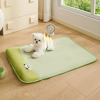 Cama Ortopédica Gatos y Perros Green Panda: Colchón de látex transpirable, base antideslizante y diseño resistente a mordidas